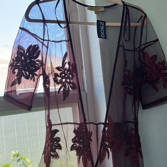 NWT,Gold Label WOW Couture,Wanderlust in Wine, Line w/A Bodysuit/Shaper,Stunning - Picture 14 of 14